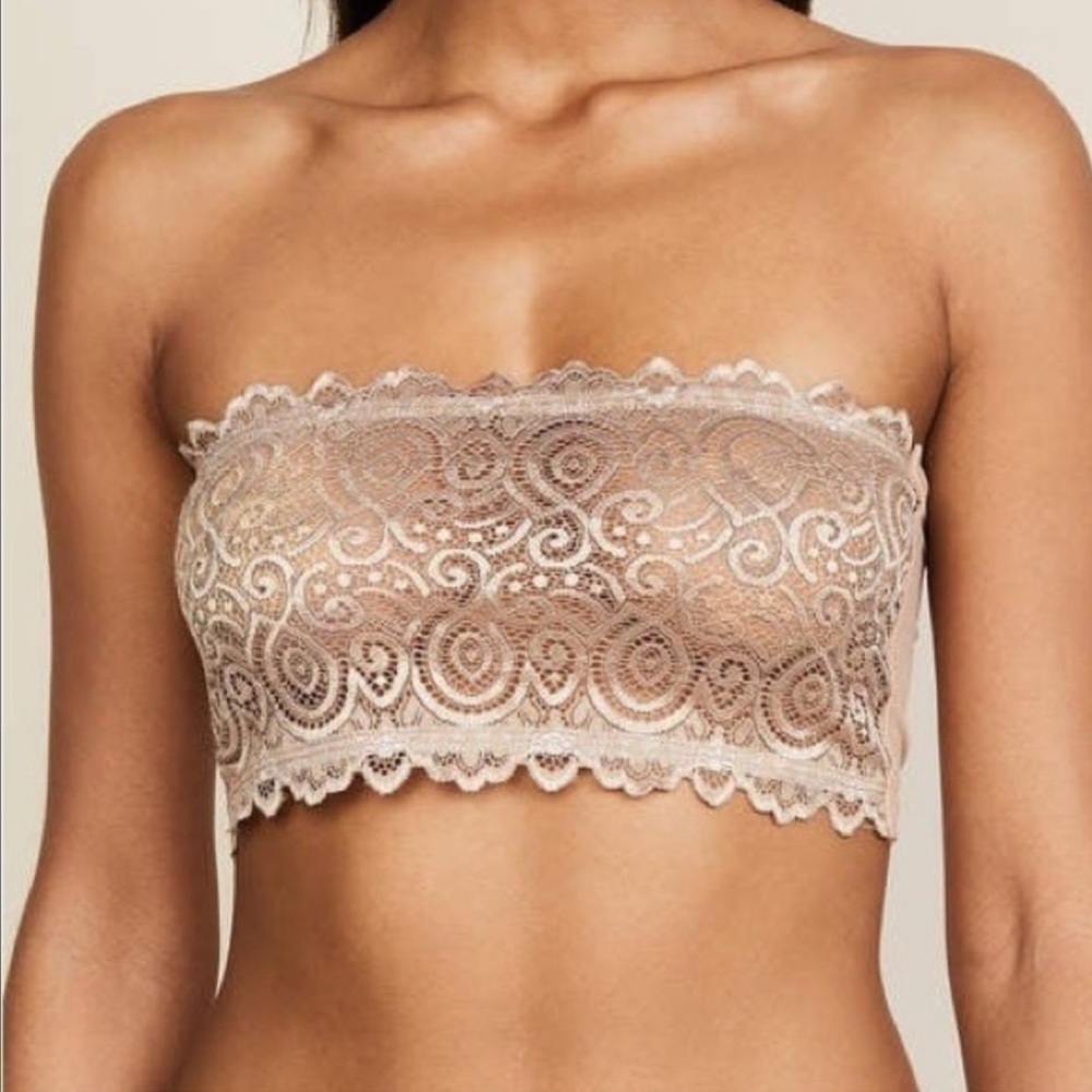 NWOT Free People Intimately Stretch Lace Seamless Bandeau Bra XS/S